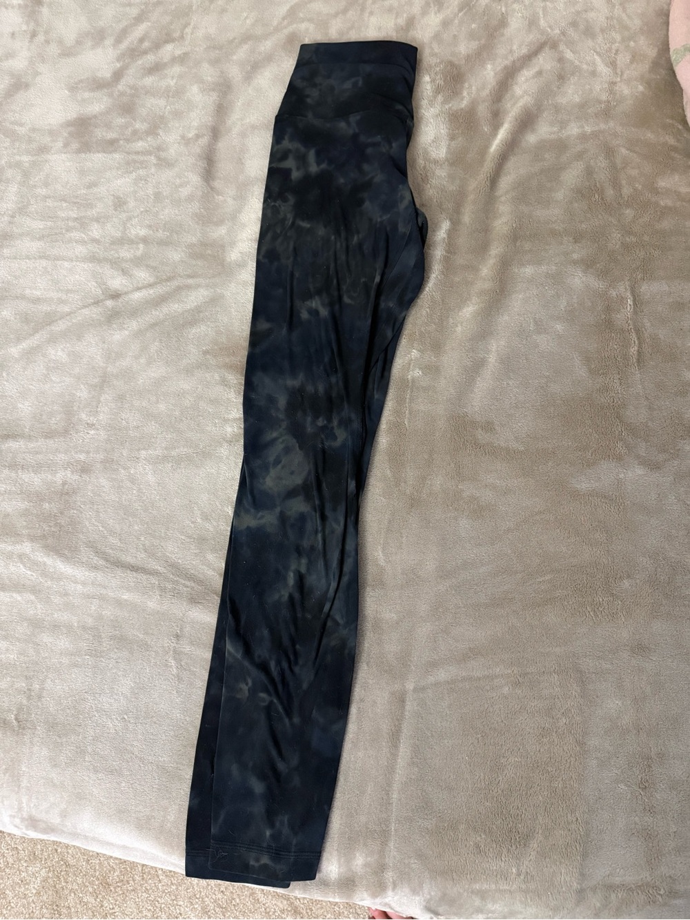 Lulu lemon Black Tie-Dye Leggings